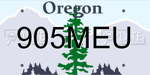 905MEU Oregon License Plate