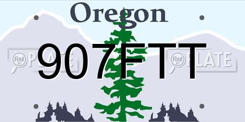 907FTT Oregon License Plate