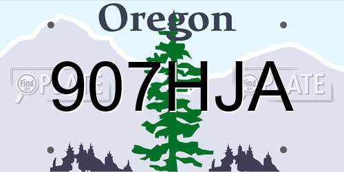 907HJA Oregon License Plate
