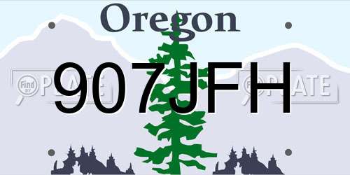 907JFH Oregon License Plate
