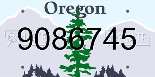9086745 Oregon License Plate