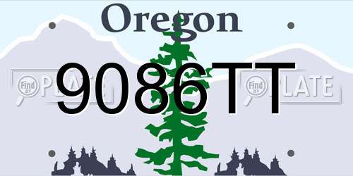 9086TT Oregon License Plate