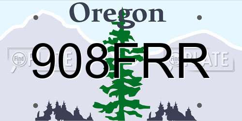 908FRR Oregon License Plate
