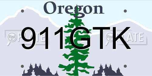 911GTK Oregon License Plate