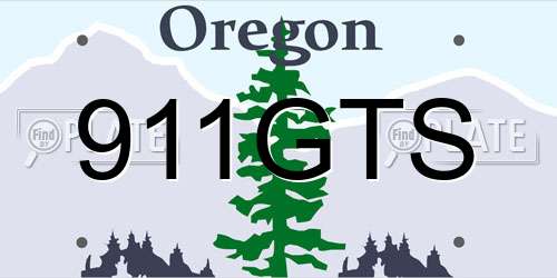 911GTS Oregon License Plate