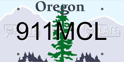 911MCL Oregon License Plate