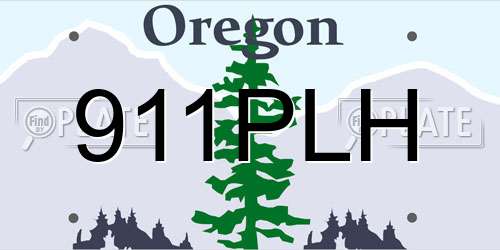911PLH Oregon License Plate