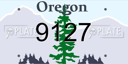 9127 Oregon License Plate