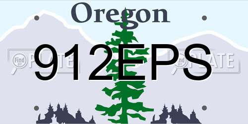 912EPS Oregon License Plate
