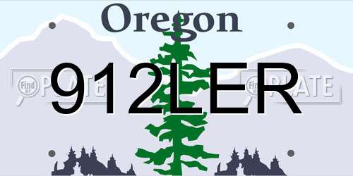 912LER Oregon License Plate