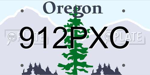 912PXC Oregon License Plate