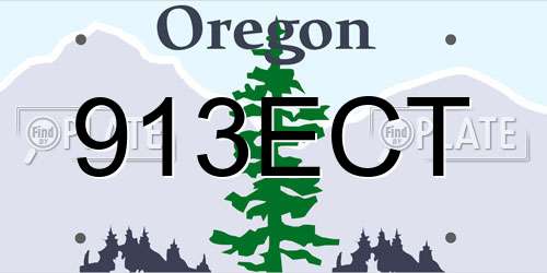 913ECT Oregon License Plate