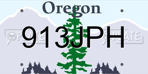 913JPH Oregon License Plate
