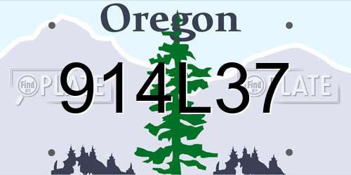 914L37 Oregon License Plate