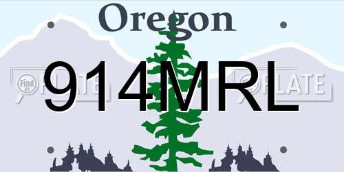 914MRL Oregon License Plate