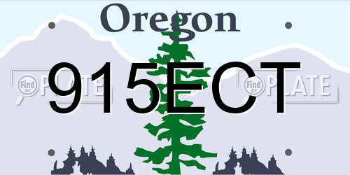 915ECT Oregon License Plate