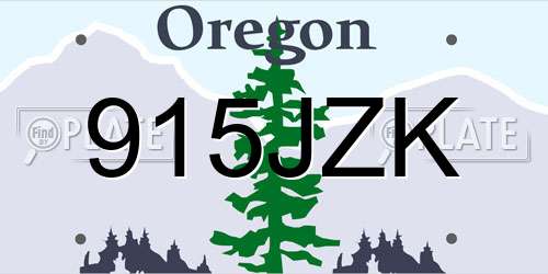 915JZK Oregon License Plate