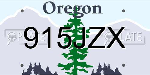 915JZX Oregon License Plate