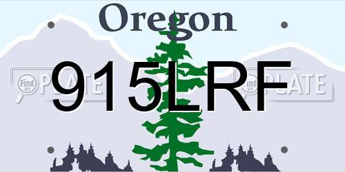 915LRF Oregon License Plate