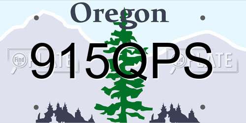915QPS Oregon License Plate