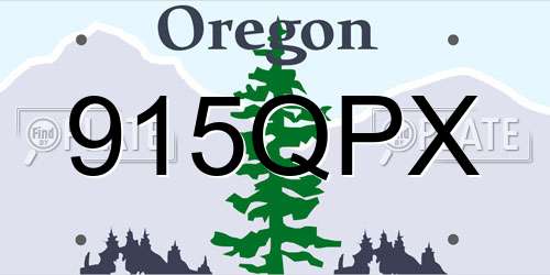 915QPX Oregon License Plate