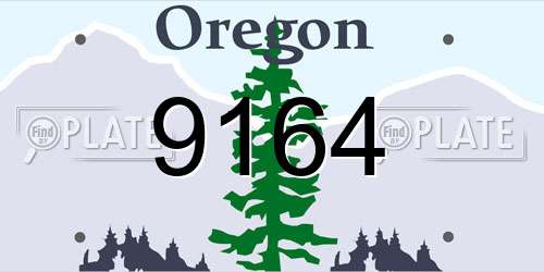 9164 Oregon License Plate