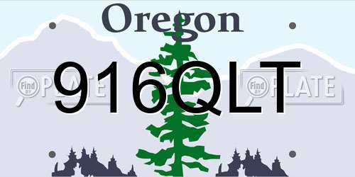 916QLT Oregon License Plate