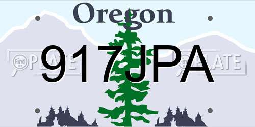 917JPA Oregon License Plate