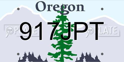 917JPT Oregon License Plate