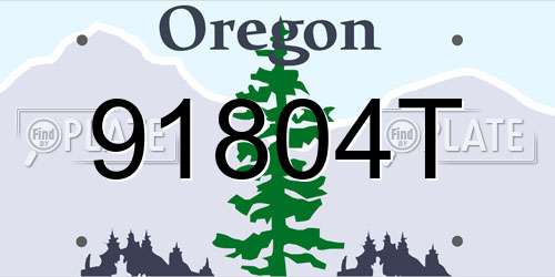 91804T Oregon License Plate