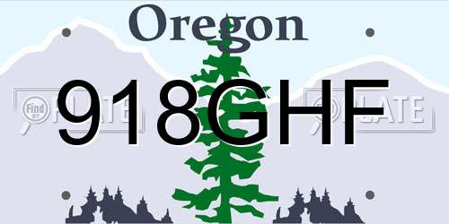918GHF Oregon License Plate