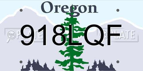 918LQF Oregon License Plate