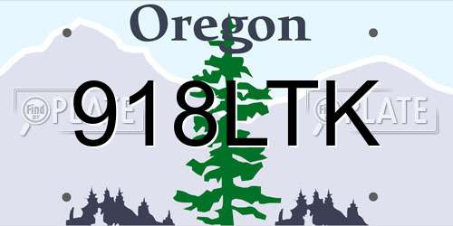 918LTK Oregon License Plate