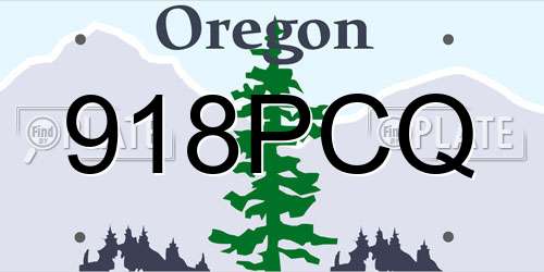 918PCQ Oregon License Plate