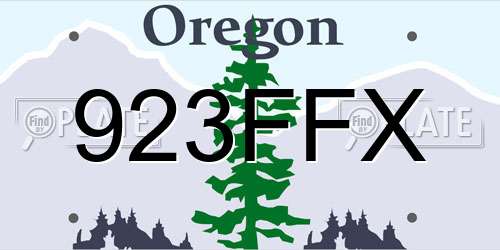 923FFX Oregon License Plate