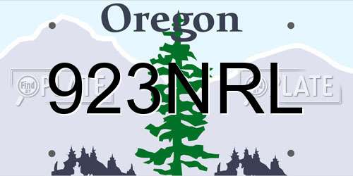 923NRL Oregon License Plate