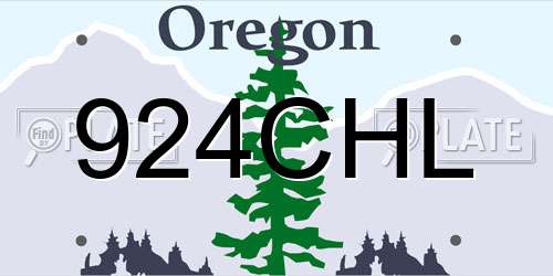 924CHL Oregon License Plate
