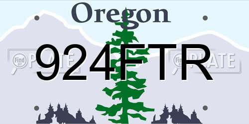 924FTR Oregon License Plate