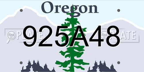 925A48 Oregon License Plate