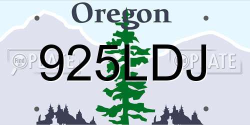 925LDJ Oregon License Plate