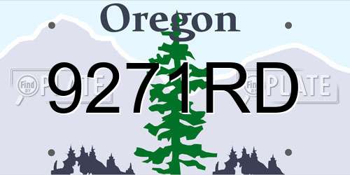 9271RD Oregon License Plate