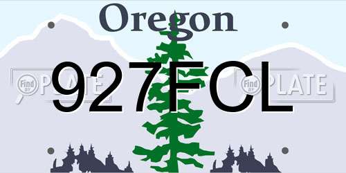 927FCL Oregon License Plate