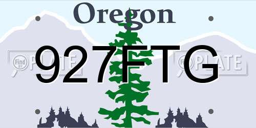 927FTG Oregon License Plate