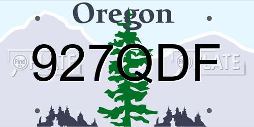 927QDF Oregon License Plate