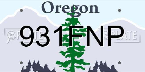 931FNP Oregon License Plate