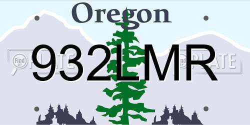 932LMR Oregon License Plate