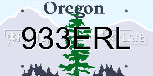 933ERL Oregon License Plate
