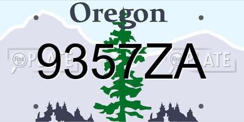 9357ZA Oregon License Plate