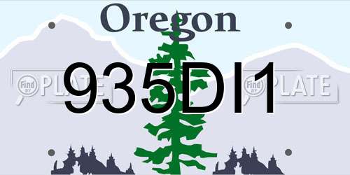 935DI1 Oregon License Plate