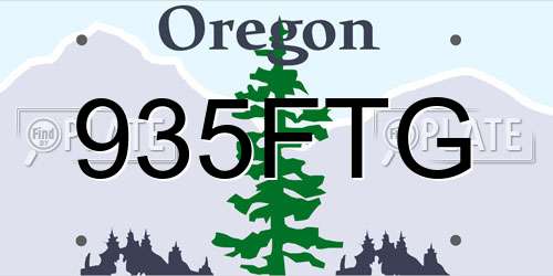 935FTG Oregon License Plate